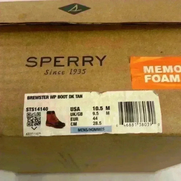 Sperry Brewster Waterproof Memory Foam Lace Up Ankle Boot NWOB Mens Size 10.5 - Picture 10 of 13
